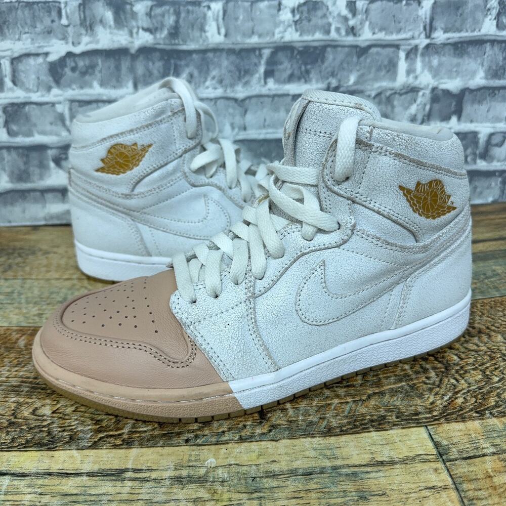 Nike Air Jordan 1 Retro White Dipped Toe AH7389-107 Womens Size 8.5 Rare